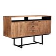 Valdez Sideboard - 2 Door - 3 Drawer - 150cm - Medium - Geometric Base - Natural - Mango Wood