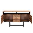Valdez Sideboard - 2 Door - 3 Drawer - 150cm - Medium - Geometric Base - Natural - Mango Wood
