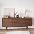 Darwin Oak Sideboard - 2 Door 2 Drawer - Large - Dark Brown