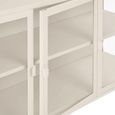 Brisbane Sideboard - 3 Door - Medium - Off White - Glass and Metal