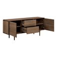 Darwin Oak Sideboard - 2 Door 2 Drawer - Large - Dark Brown