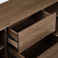 Darwin Oak Sideboard - 2 Door 2 Drawer - Large - Dark Brown