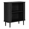 Nikko Curved Sideboard - 2 Door - Compact - Fluted - Black