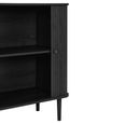 Nikko Curved Sideboard - 2 Door - Compact - Fluted - Black