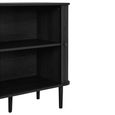 Nikko Curved Sideboard - 2 Door - Medium - Fluted - Black