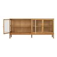 Zamora Sideboard - 4 Door - Large - Natural - Glass and Oak