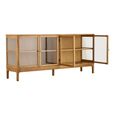 Zamora Sideboard - 4 Door - Large - Natural - Glass and Oak