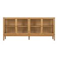 Zamora Sideboard - 4 Door - Large - Natural - Glass and Oak