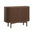 Clearance - Soho Sideboard - 2 Door - Slatted Small - Dark Oak - FSS17484