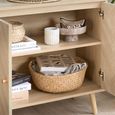 Herringford Oak Sideboard - 2 Door - 80cm - Chevron - Compact