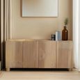 Austin Sideboard - 4 Door - 150cm - Medium - Fluted - Natural - Mango Wood