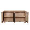 Austin Sideboard - 4 Door - 150cm - Medium - Fluted - Natural - Mango Wood