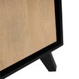 Boho Sideboard - 4 Door - 150cm - Medium - Geometric Design - Natural and Black - Mango Wood