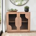 Indus Sideboard - 2 Door - 95cm - Compact - Pale Taupe - Mango Wood