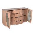 Indus Sideboard - 2 Door - 4 Drawer - 150cm - Medium - Pale Taupe - Mango Wood