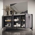 Krystal Italian Sideboard - 3 Door - 190cm - Extra Large - Medblue Birch Gloss