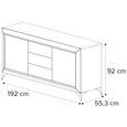 Prestige Italian Sideboard - 2 Door 3 Drawer - 192cm - Extra Large - Urban Velvet and Rich Tobacco