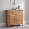 Melbourne Country Oak Sideboard - 2 Door - 2 Drawer - 99cm - Small - Rustic