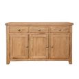 Melbourne Country Oak Sideboard - 3 Door - 3 Drawer - 139cm - Medium - Rustic