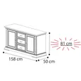 Treviso Italian Buffet Sideboard - 2 Door 3 Drawer - 158cm - Medium - White Ash