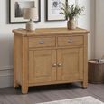 Hopewood Oak 2 Door 2 Drawer 110cm Small Sideboard thumbnail