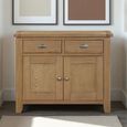 Hopewood Oak 2 Door 2 Drawer 110cm Small Sideboard thumbnail 2