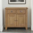 Hopewood Oak 2 Door 2 Drawer 85cm Compact Sideboard thumbnail 2