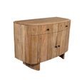 Sindhu Natural Mango Wood 2 Door 2 Drawer 105cm Small Curved Sideboard thumbnail 4
