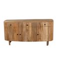 Sindhu Natural Mango Wood 3 Door 3 Drawer 150cm Medium Curved Sideboard thumbnail 4