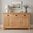 Melbourne Natural Oak 3 Door 3 Drawer 139cm Medium Sideboard thumbnail
