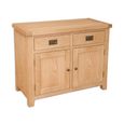 Melbourne Natural Oak 2 Door 2 Drawer 99cm Small Sideboard thumbnail 2