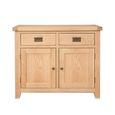 Melbourne Natural Oak 2 Door 2 Drawer 99cm Small Sideboard thumbnail 3