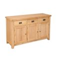 Melbourne Natural Oak 3 Door 3 Drawer 139cm Medium Sideboard thumbnail 2