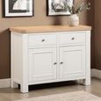 Windsor White Painted 2 Door 2 Drawer 110cm Small Sideboard thumbnail