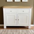 Windsor White Painted 2 Door 2 Drawer 110cm Small Sideboard thumbnail 2