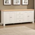 Windsor White Painted 4 Door 3 Drawer 200cm Extra Large Sideboard thumbnail 2