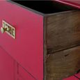 Basalt Red Mango Wood 180cm 2 Door 6 Drawer Large Oriental Style Sideboard thumbnail 4