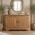 Siral Natural Teak Wood 150cm 2 Door Medium Sideboard thumbnail