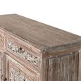 Aura Distressed White Washed Hand Carved Floral 100cm Storage Small Sideboard thumbnail 4