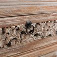 Aura Distressed White Washed Hand Carved Floral 100cm Storage Small Sideboard thumbnail 5