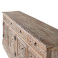 Aura Distressed White Washed Hand Carved Floral 180cm Storage Large Sideboard  thumbnail 4