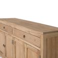 Hydra Natural Mindi Wood 140cm 4 Door 2 Drawer Medium Sideboard thumbnail 4