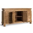 Lucca Natural Teak Wood 153cm 2 Door 6 Drawer Medium Sideboard thumbnail 3