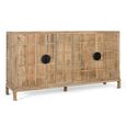 Montepulciano Natural Mango Wood 175cm 4 Door Large Geometric Pattern Sideboard thumbnail 2