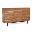 Woodland Natural Acacia Wood 145cm 3 Door Medium Sideboard thumbnail 2