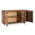 Woodland Natural Acacia Wood 145cm 3 Door Medium Sideboard thumbnail 3