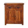 Vellar Sheesham Wood 75cm 2 Door 2 Drawer Compact Sideboard thumbnail 2