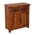 Vellar Sheesham Wood 75cm 2 Door 2 Drawer Compact Sideboard thumbnail 3