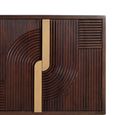 Flora Walnut Fluted Mango Wood 175cm 4 Door Large Sideboard  thumbnail 5