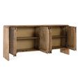 Mosaic Natural Handcrafted Mango Wood 161cm 4 Door Large Sideboard thumbnail 3